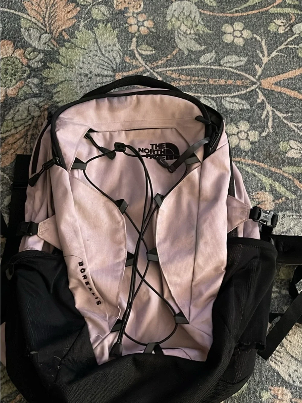 The North Face Light Pink Men’s Daypack Backpack with Black Accents